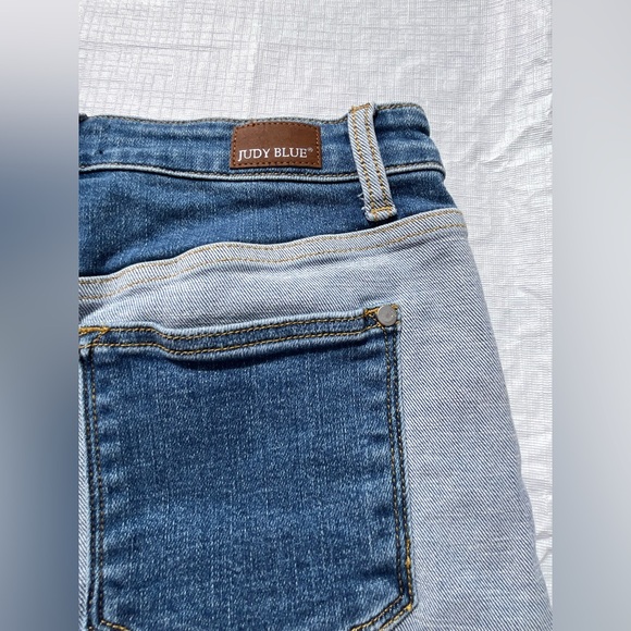 Judy Blue Color Block Denim Shorts Size M - Picture 7 of 9